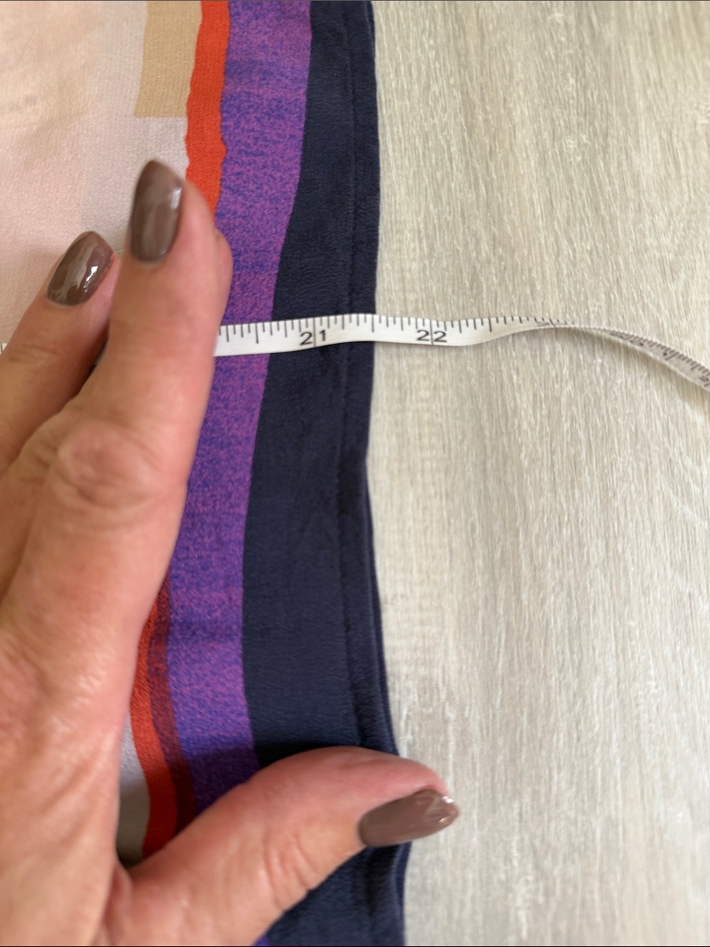 Maeve Multicolor Stripe Raglan Sleeve Top large - Picture 4 of 6